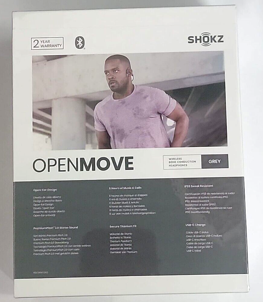 Shokz OpenMove OpenEar Wireless Headphones (grey) 850033806106 eBay