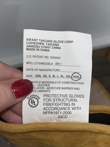Swany Firefighting Gloves NWT Structural Size XXXL Brand new - 第 5/6 張圖片