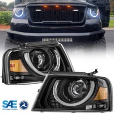 Front LED Headlight Projector For Ford F150 2004-2008/Lincoln Mark 2006-08 Black