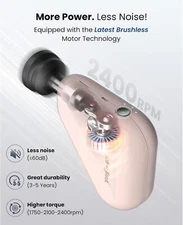 Real Relief Air 2 Mini Massage Gun 12MM Amplitude 4800mAh Battery & Travel Case