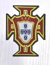F.P.F. PORTUGAL  F.C. ULTRA SLIM EMBROIDERED IRON-ON SOCCER/FOOTBALL PATCH...