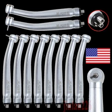 10 PCS NSK Style Dental High Speed Air Turbine Handpiece Push Button 4 Hole AS