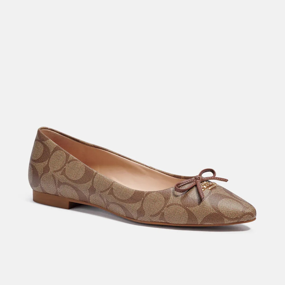 COACH Annabel Leather Flat ブラック C