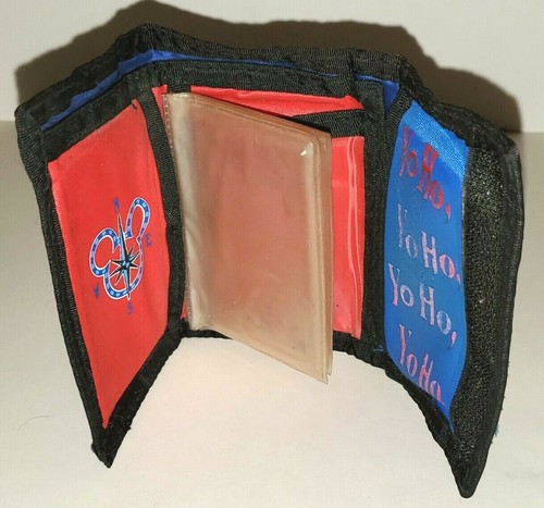 DISNEY DISNEYLAND MICKEY MOUSE PIRATES OF CARIBBEAN NYLON TRI-FOLD WALLET POTC - Picture 3 of 5