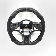 For Mitsubishi Evolution EVO X GSR MR Real Carbon Fiber Flat Top Steering Wheel