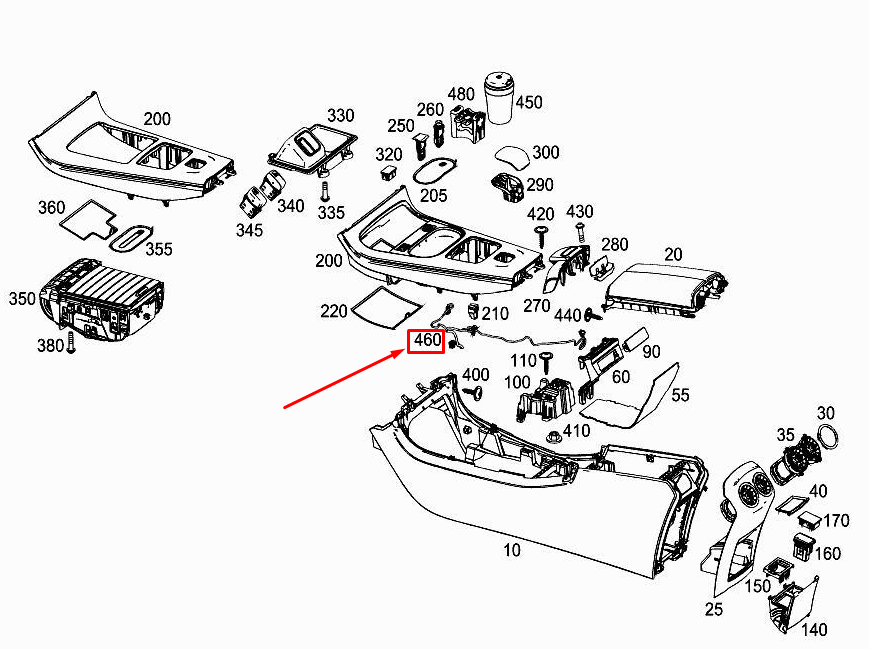 Neu MERCEDES-BENZ A W177 Mittelkonsolen-Innenleuchte A1779066602 Original