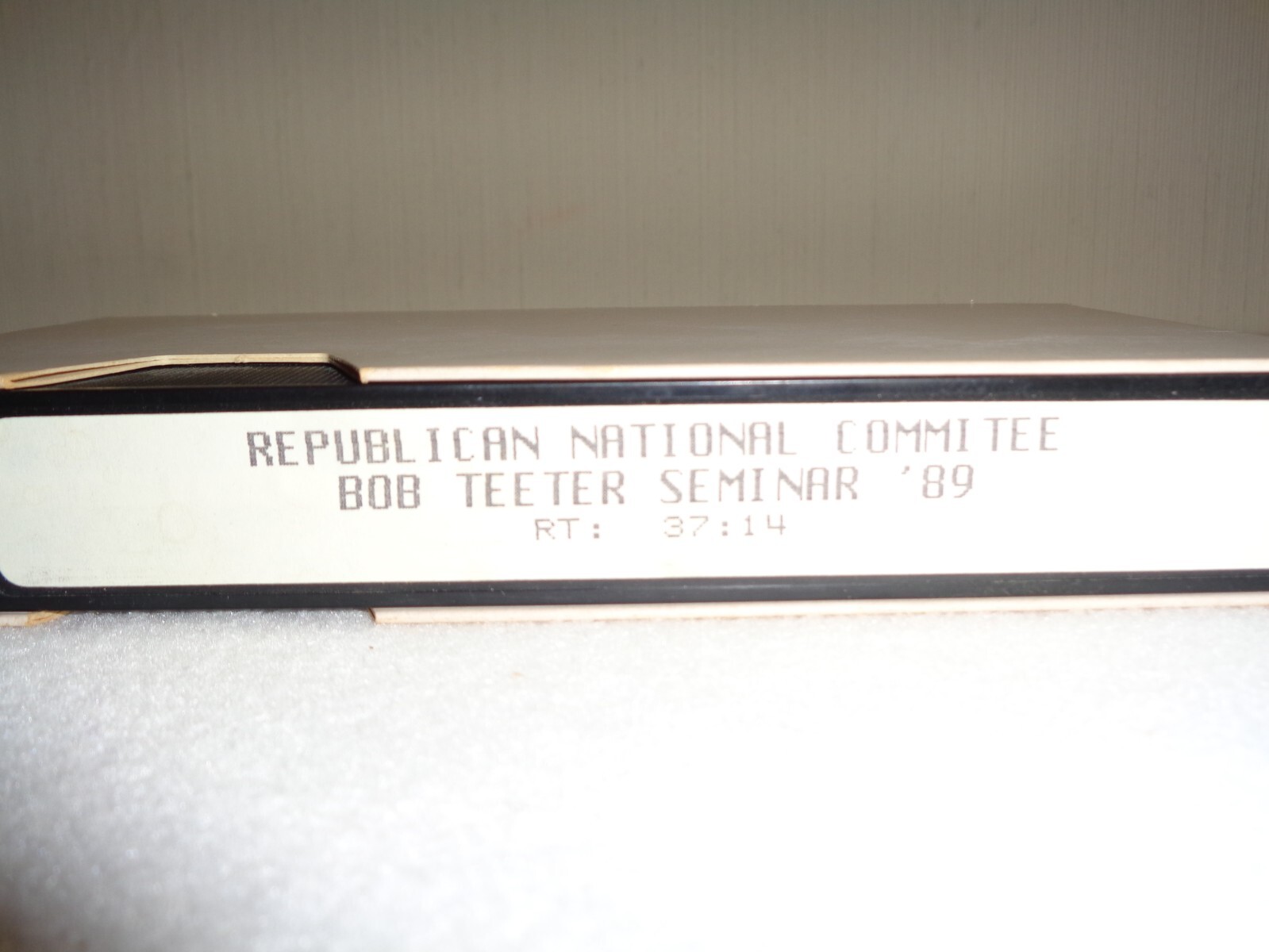 Republican National Committee Bob Teeter Seminar 1989 Original VHS Tape ...