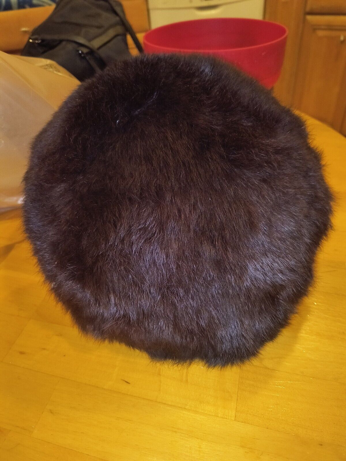gently used mink hat - image 1