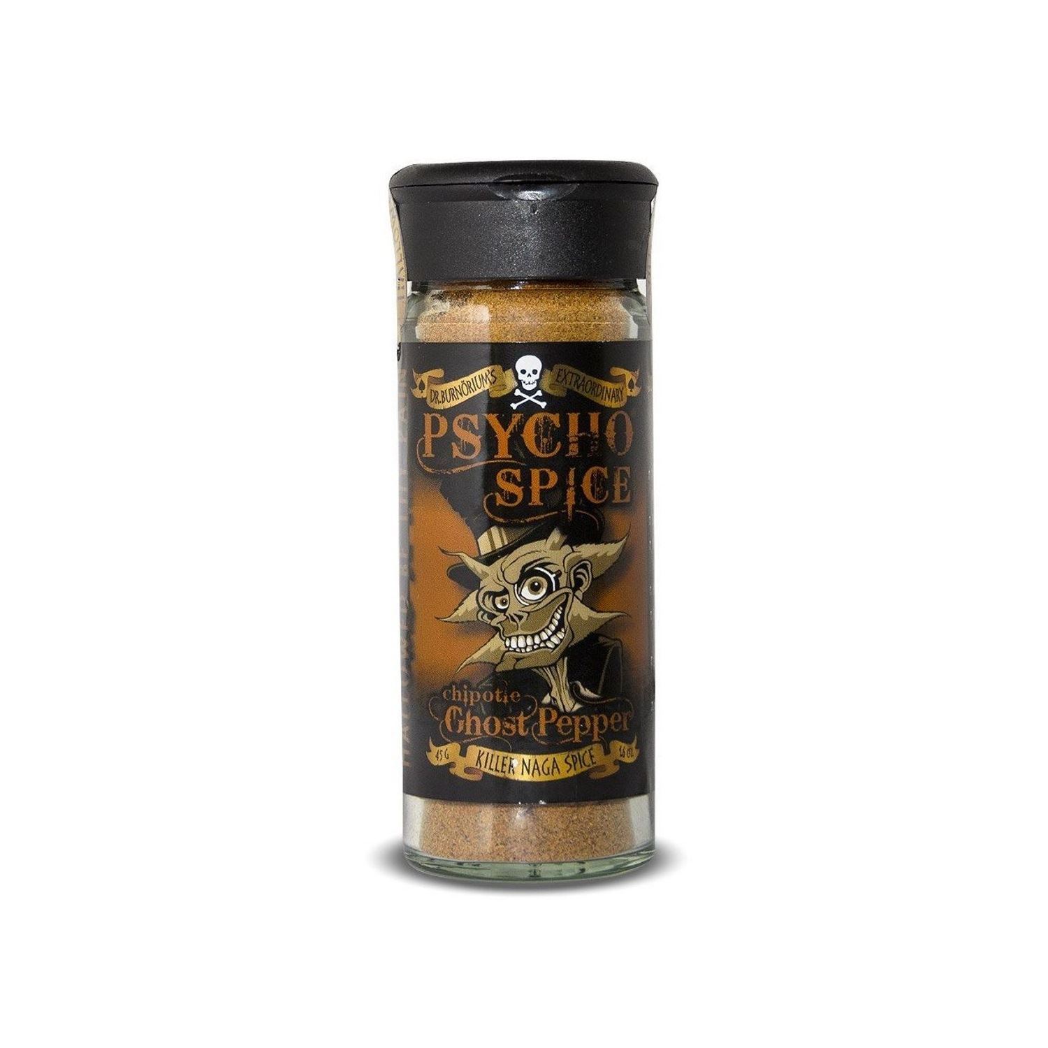 Dr Burnorium Psycho Spice 45g Jar Chipotle Ghost Chilli Pepper Spices Rub Blend