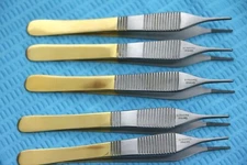 5 T/C GERMAN GRADE ADSON DRESSING FORCEPS 4.75" WITH TUNGSTEN CARBIDE INSERTS