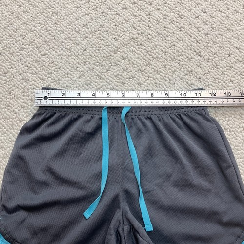 Old Navy Active Shorts Girls Medium Gray Blue Reversible Sport Athletic Stretch - Picture 2 of 9