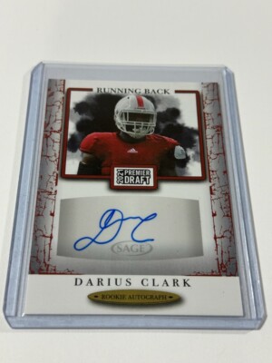 2021 Sage Darius Clark Rookie Autograph # A208 Newberry College Football Auto