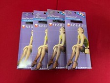 VASSARETTE CLASSIC STOCKINGS 4 PAIR, Color: Black, Size Long 4015