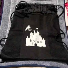 Disney Home Castle Drawstring backpack bag with Tinkerbell