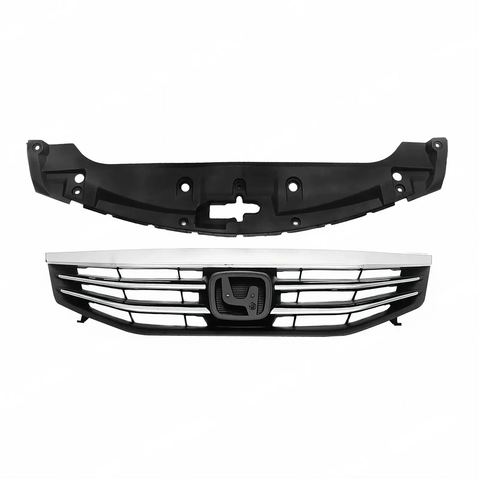 9PC For Honda Accord 2011 2012 Front Bumper Chrome Grille Fog lights