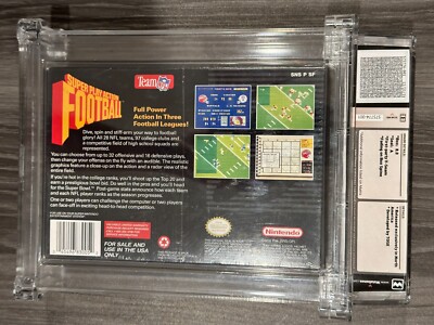 Super Play Action Football SNES Super Nintendo Sealed GRADED WATA