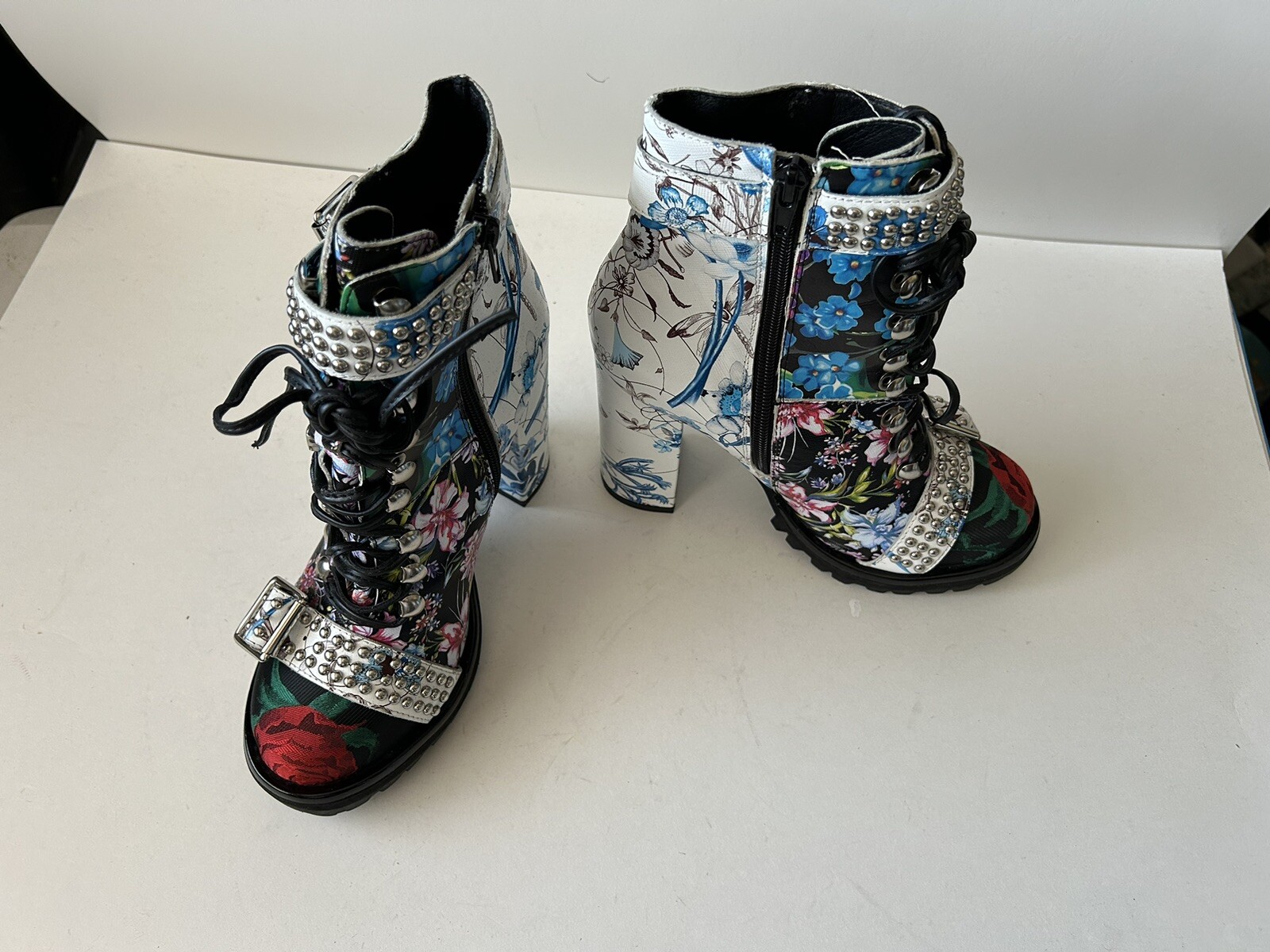 Jefferey Campbell White/Black Patchwork Lilith 2,… - image 16