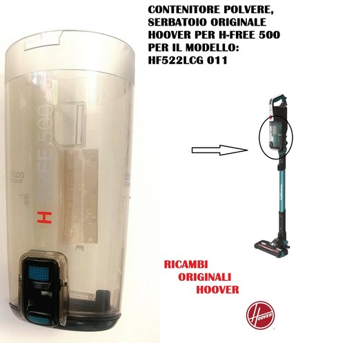 CONTENITORE POLVERE SERBATOIO ASPIRAPOLVERE H-FREE 500 HOOVER HF522LCG 011  | eBay