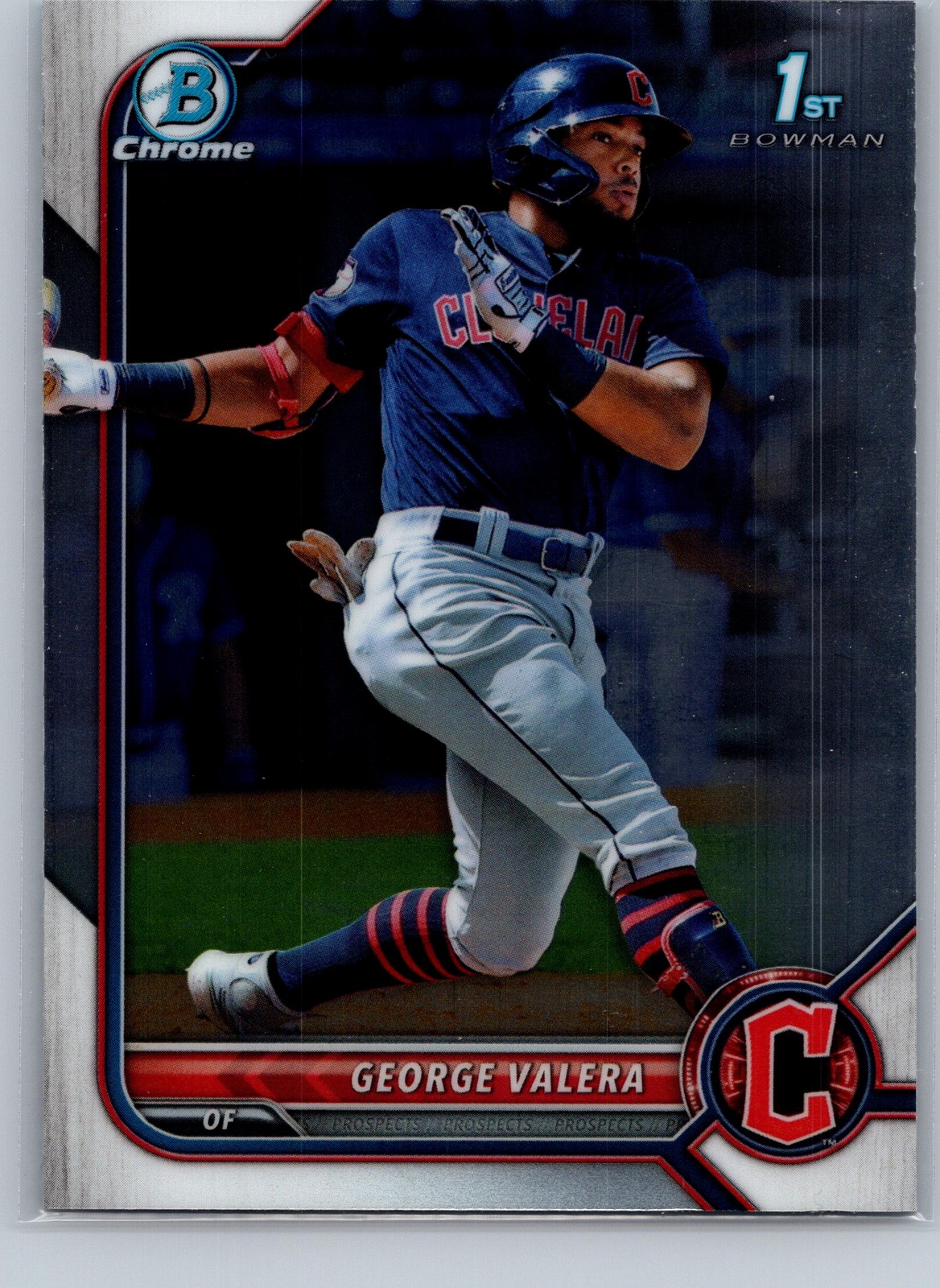 2022 Bowman George Valera - Chrome Prospects #BCP-22 Cleveland Guardians