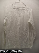QTY 2: NWOT Size Medium Hanes Women' White Long Sleeve Comfort Shirt