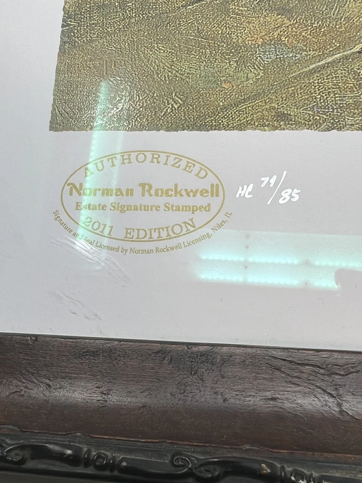 Norman Rockwell Pintura La Casa Pequeña Edición 2011 Estate Signature 74/85 Foto 2 de 4