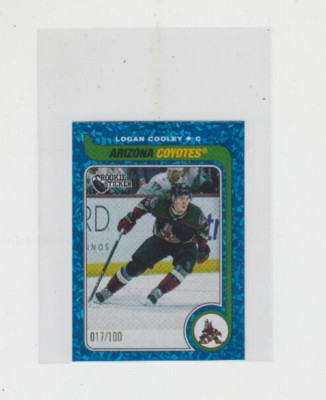 2024/25 Topps NHL Sticker Collection Utah Logan Cooley Retro Blue #676 ...