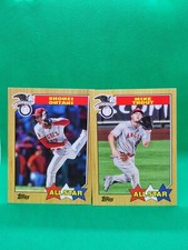 2022 Topps Series 2 SHOHEI OHTANI MIKE TROUT 87 Topps All-Star BoxTopper  Angels