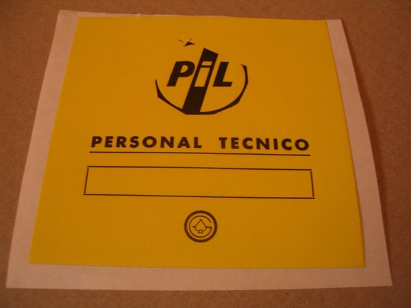 PUBLIC IMAGE ltd PIL TOUR PERSONAL TÉCNICO SPAIN 1986 COMPLETE GLUED