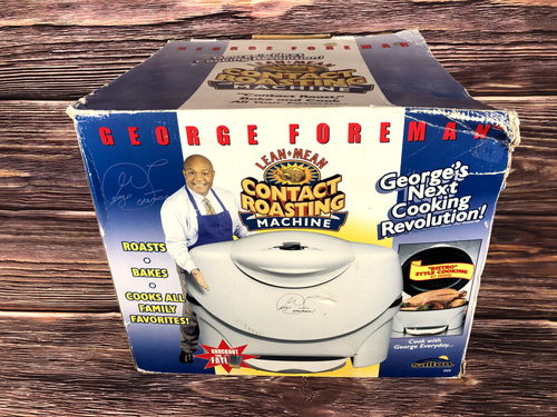 George Foreman GV5 Lean Mean Contact Roasting Machine Roaster New Open ...