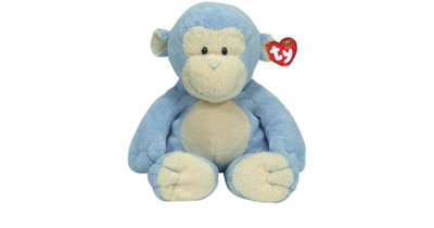 Baby Ty   DANGLES BLUE MONKEY ( Love To Baby)  7'' Stuffed Plush New MWMT's
