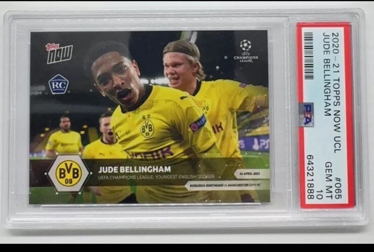 2020-21 Topps Jude Bellingham with Halland Rookie Card RC PSA 10 GEM MINT