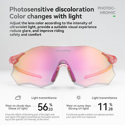 ROCKBROS Photochromic Sunglasses for Men Women Safety Cycling Glasses... ROCKBROS Photochromic Sunglasses for Men Women Safety Cycling Glasses...