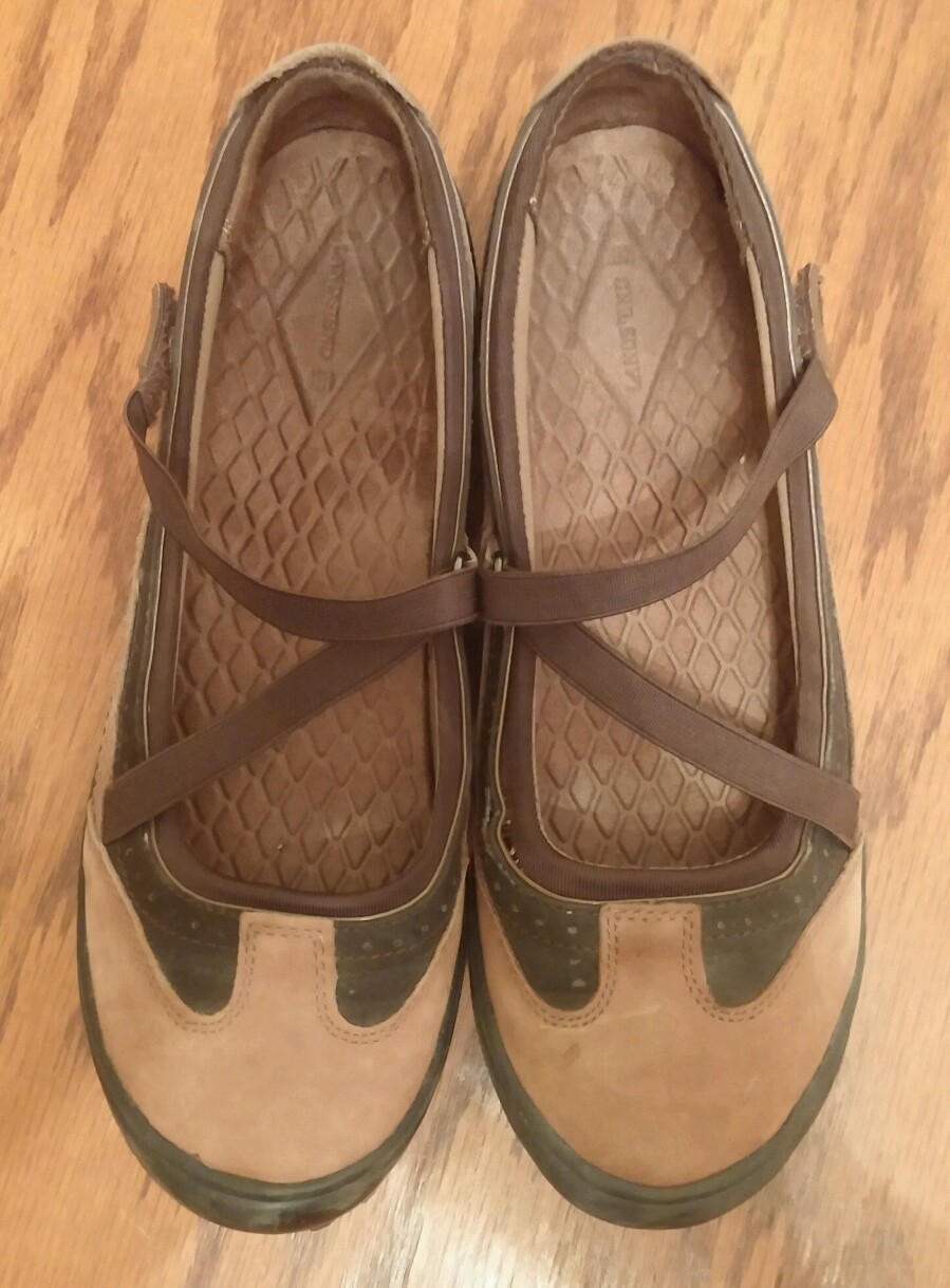 Lands End Terrain Z Strap brown leather mary jane shoes size 8.5 B eBay