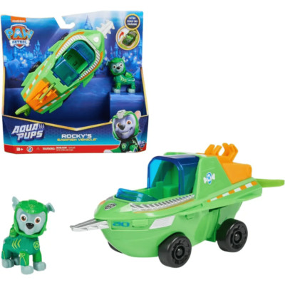 Paw Patrol, Rocky Aqua Pups Convertible Vehicle for Marine Adventures, Lost