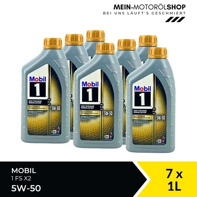 Mobil 1 FS X2 5W-50 Mercedes MB Fiat Porsche Lexus 7x1 litros = 7 litros