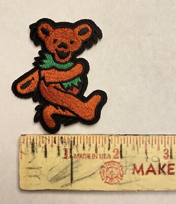 Vintage Grateful Dead Patch Dancing Bear Iron On Jacket Vest Music Festival Sew