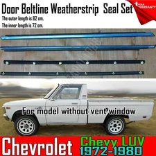For 1972-79 Chevy Luv Pickup Truck Door Beltline Weatherstrip Seal Without Vent