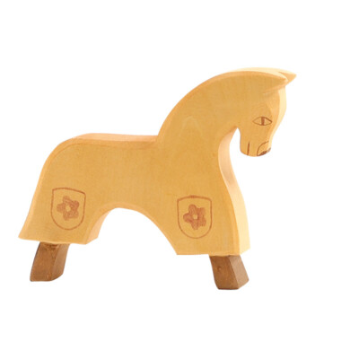 Turnierpferd gelb für Ritter - Ostheimer 2759 Holzfigur