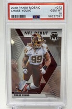 2020 Panini Mosaic #272 Chase Young Rookie Card - PSA 10. rookie card picture