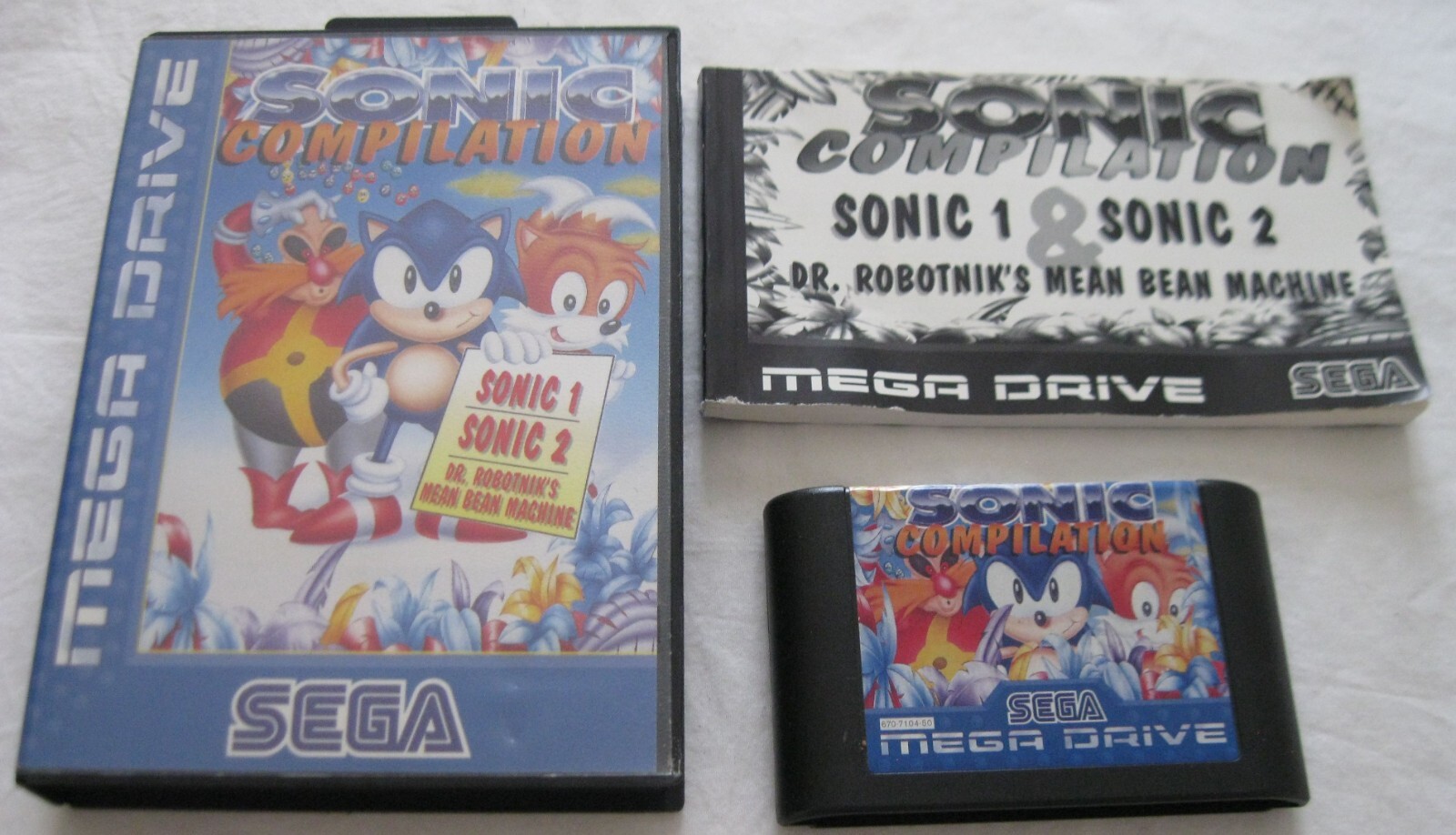 sonic compilation authentique version originale sega megadrive