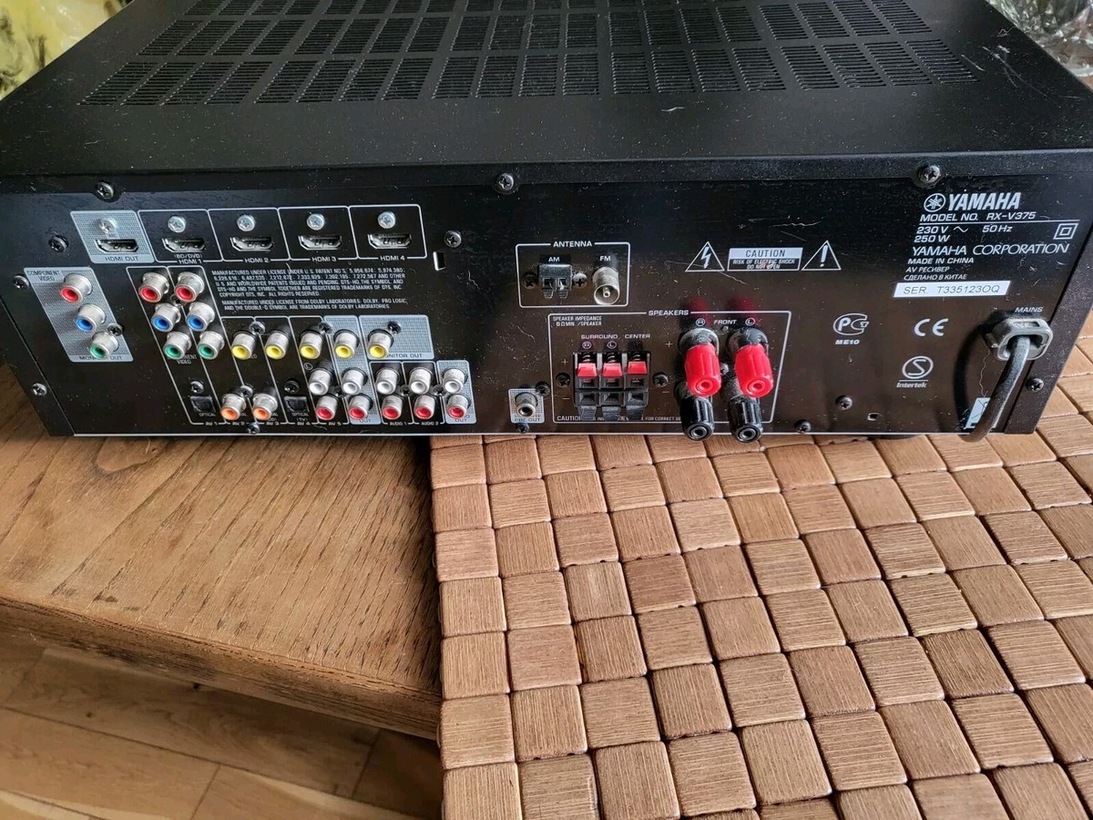 YAMAHA RX-V375 Natural Sound 5.1 AV Receiver 4x HDMI with REMOTE