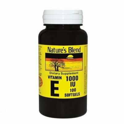 Nature's Blend Vitamin E 1000IU Supplement Antioxidant Support Softgels 100 ct