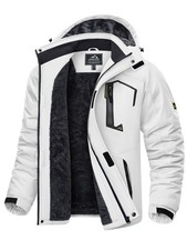 KEFITEVD Giacche in Pile Antivento Uomo Invernali Calde Sci Impermeabili Outdoor Morbide Sh