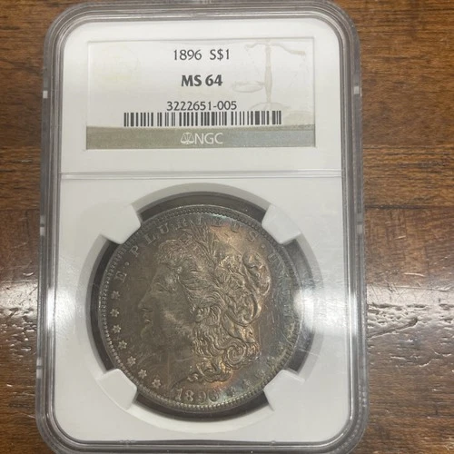 1896-P Morgan Silver Dollar MS64 NGC Graded - Original Toning - Nice Coin!