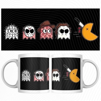 11 Unzen Tasse Horror Gothic Halloween Slasher Jason Freddy Pac Mann Pinhead Geschenke