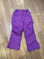 Lands' End Kids 6X Snow Pants Purple Insulated Waterproof Ski Winter Squall