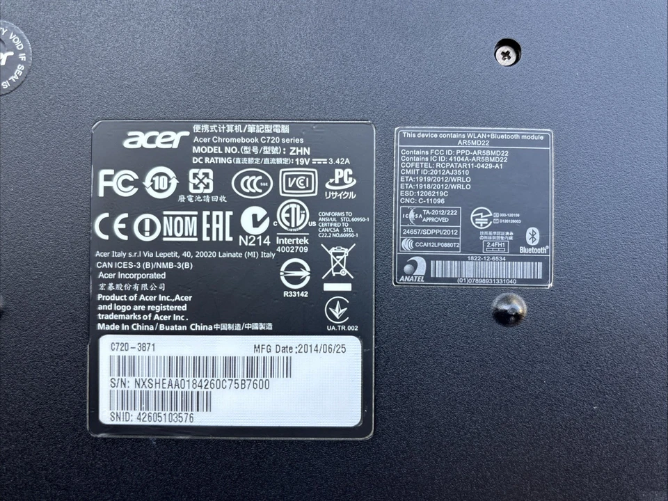 Acer Chromebook-C720 Series Model No. ZHN - Image 3 of 4