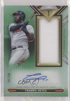 2021 Triple Threads Single Jumbo Relics Emerald 38/50 Franmil Reyes Auto qf6