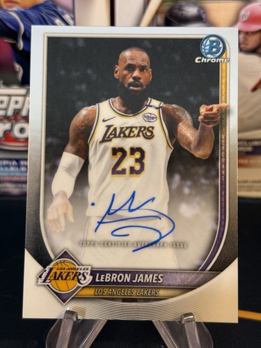 2025-26 Bowman Chrome Lebron James Base Auto NEW CROWN AUTO #BCA-LBJ RARE CHASE