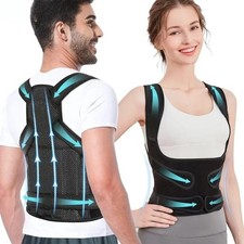 FUBEICHLY Back Brace Posture Corrector Adjustable Spine Support Belt